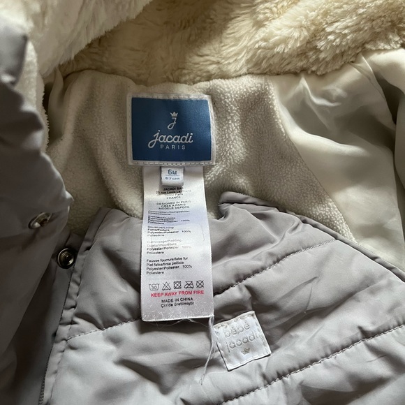 Jacadi 6 months baby coat snowsuit grey - Picture 3 of 5